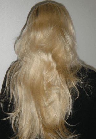 long blonde hair