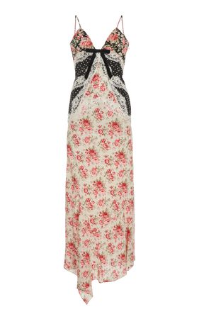 Rose-Printed Silk Slip Dress By Alessandra Rich | Moda Operandi