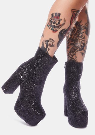 *clipped by @luci-her* Lamoda Party Time Glitter Boots | Dolls Kill