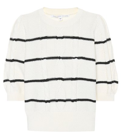 Moss striped cotton sweater