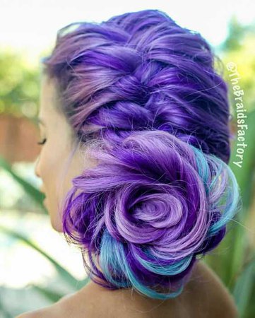 purple hair rose