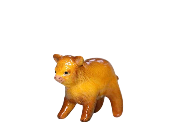 Baby Highland Cattle Cow Figure // FoxLuuCreations