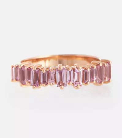 18 Kt Rose Gold Ring With Sapphires in Pink - Suzanne Kalan | Mytheresa