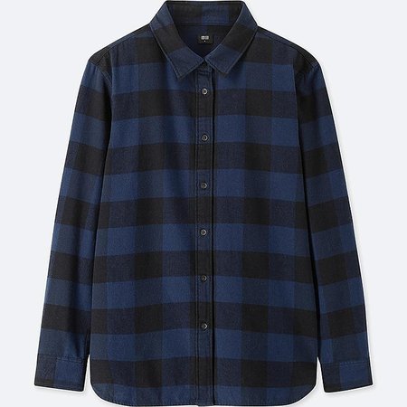 WOMEN FLANNEL CHECKED LONG-SLEEVE SHIRT | UNIQLO US