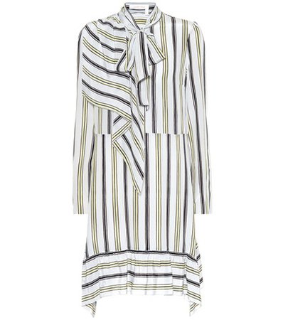 Striped silk minidress