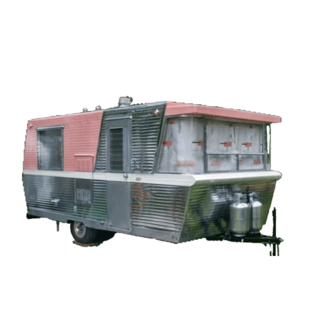 Pink camper trailer