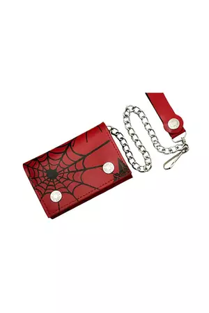 Spider Blood Biker Wallet [RED] – VampireFreaks