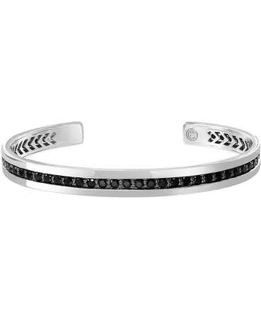 EFFY Collection EFFY® Black Sapphire Bangle Bracelet (4-7/8 ct. t.w.) in Sterling Silver