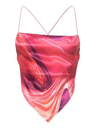 2021 Floaty Night Halter Crop Cami Top Red M In Tank Tops & Camis Online Store. Best For Sale | Emmiol.com