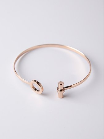 Bar & Ring Detail Cuff Bracelet