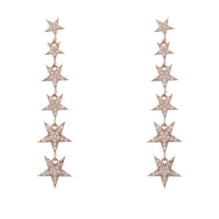 Earrings | Shop Women's White Sterling Silver Star Butterfly Drop Earring at Fashiontage | 5054469031193