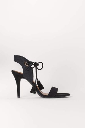 Sandals with Ties - Black