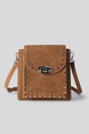 Studded Shoulder Bag Braun | na-kd.com