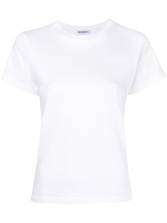 BALENCIAGA embroidered fitted T-shirt
