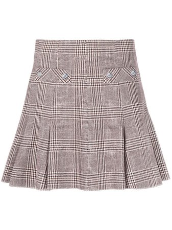 Maje Jinone Plaid A-line Skirt - Farfetch