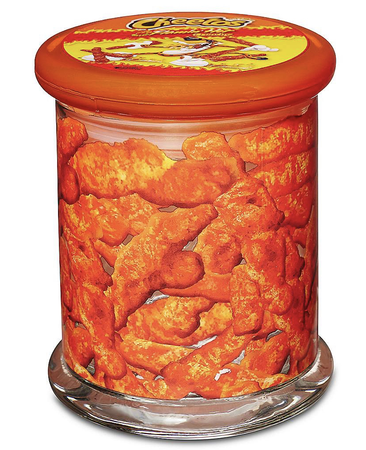 flaming hot cheetos stash jar [12 oz] - spencer’s