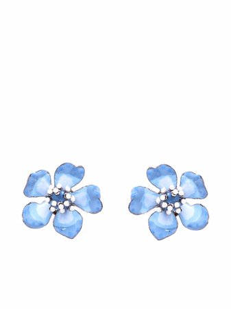Oscar de la Renta flower stud earrings