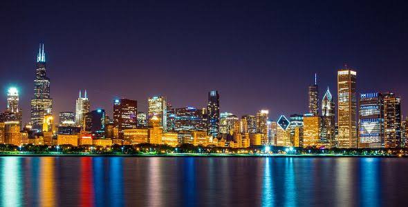 chicago night skyline - Google Search