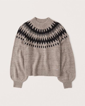 Women's Pointelle Mockneck Sweater | Women's | Abercrombie.com