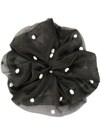 Le Chic Radical Pearl Embellished Scrunchie LCHR044 Black | Farfetch