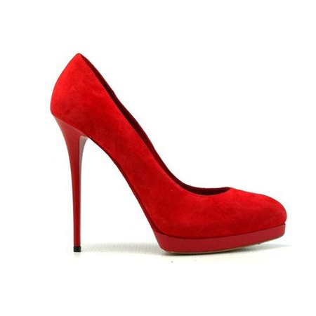 spirited shape Best Sale Gianmarco Lorenzi Red Suede Court Shoes vivid packing available