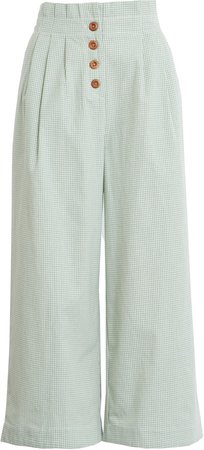 Pleated Crop Trousers