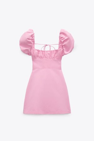 LINEN BLEND DRESS - Pale pink | ZARA United States