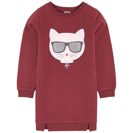 Choupette sweatshirt dress - Ikonik Karl Lagerfeld Kids for girls | Melijoe.com | #MELIJOELOVESKARL