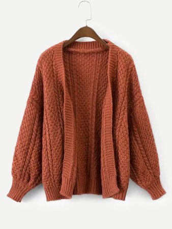 Orange Sweater Cardigan