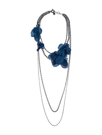 Lanvin Crystal & Floral Multistrand Necklace - Necklaces - LAN71119 | The RealReal
