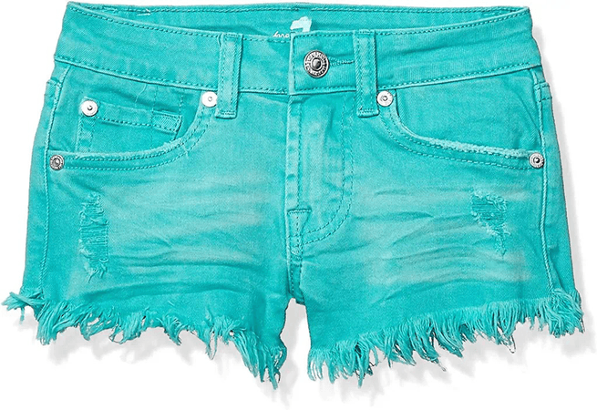 Turquoise Jean Shorts