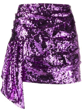 For Love And Lemons Sequin Embellished Skirt CBS1621HO19 Purple | Farfetch