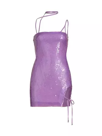 Shop David Koma Strappy Sequined Mini Dress | Saks Fifth Avenue