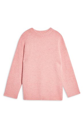 Topshop Supersoft Deep Hem Crewneck Sweater (Regular & Petite) | Nordstrom