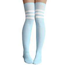 blue thigh high socks - Google Search