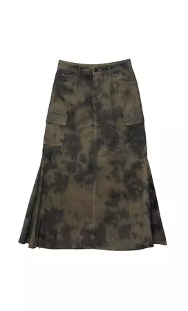 Long tie-dye cargo skirt - Women's fashion | Stradivarius United States