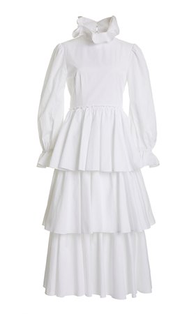 Brock Collection Rosephine Cotton Tiered Dress