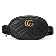 Dusty Pink Chevron Leather GG Marmont Matelassé Belt Bag | GUCCI® US