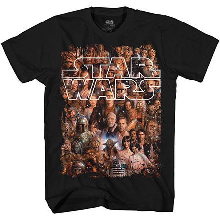 Amazon.com: Star Wars Color Shot Jedi Movie List Collection Vintage Retro Classic Adult Men's Graphic Tee T-Shirt (Black, Medium): Clothing