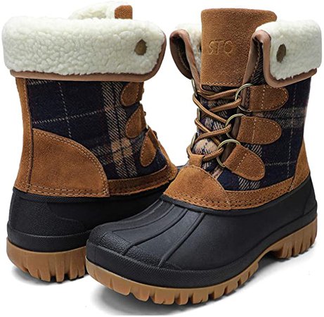 Amazon.com | STQ Womens Winter Duck Boots Waterproof Cold Weather Snow Boots | Snow Boots