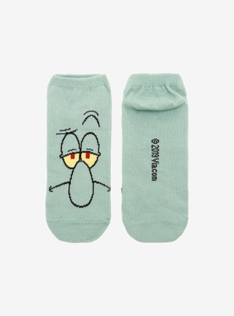 *clipped by @luci-her* SpongeBob SquarePants Squidward No-Show Socks