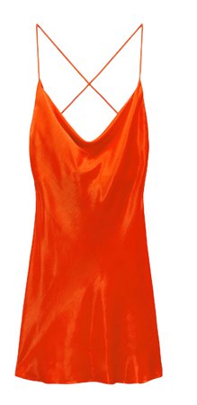 silk orange dress