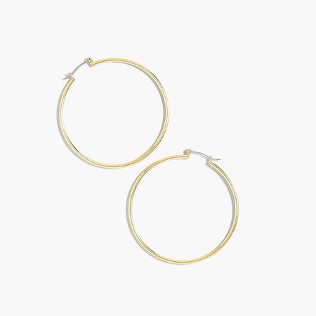 Antique-gold hoop earrings - Women's Jewelry | J.Crew