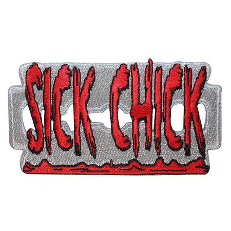 Sick Chick Bloody Razor Blade Embroidered Iron On Patch | Etsy
