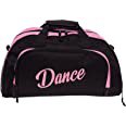 Amazon.com: Silver Lilly Women's Nylon Dance Duffel Gym Bag w/Shoe Compartment (Black/Purple, One Size) : Clothing, Shoes & Jewelry