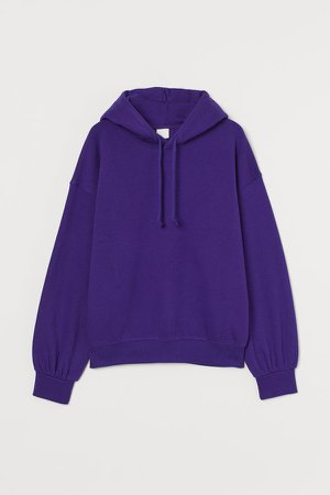 Cotton-blend Hoodie - Purple