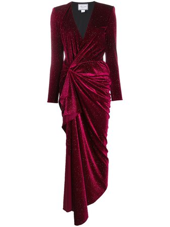 Red Redemption Glitter-embellished Velvet Gown | Farfetch.com