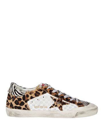 Golden Goose Superstar Leopard Low-Top Sneakers | INTERMIX®