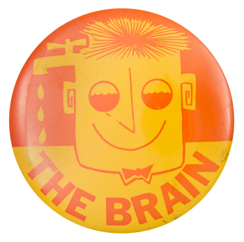 The Brain 50s pin | Busy Beaver Button Museum