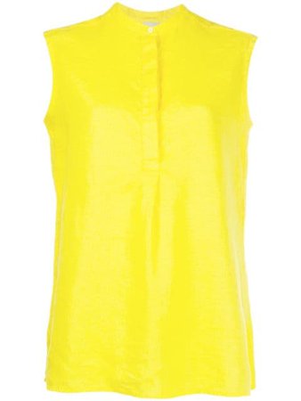 Aspesi Concealed Front Blouse H802C195 Yellow | Farfetch